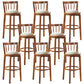 Modern Style Bar Stool Solid Wood Backrest Bar Stools with Swivel