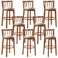 Modern Style Bar Stool Solid Wood Backrest Bar Stools with Swivel