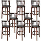 Modern Style Bar Stool Solid Wood Backrest Bar Stools with Swivel