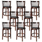Modern Style Bar Stool Solid Wood Backrest Bar Stools with Swivel