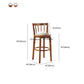 Modern Style Bar Stool Solid Wood Backrest Bar Stools with Swivel