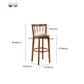 Modern Style Bar Stool Solid Wood Backrest Bar Stools with Swivel