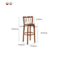 Modern Style Bar Stool Solid Wood Backrest Bar Stools with Swivel