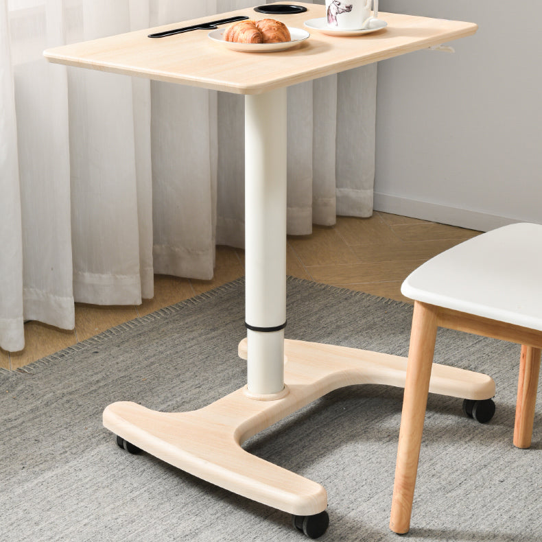 Scrivania rettangolare in piedi reversibile marrone/naturale scrittura di scrittura per ufficio