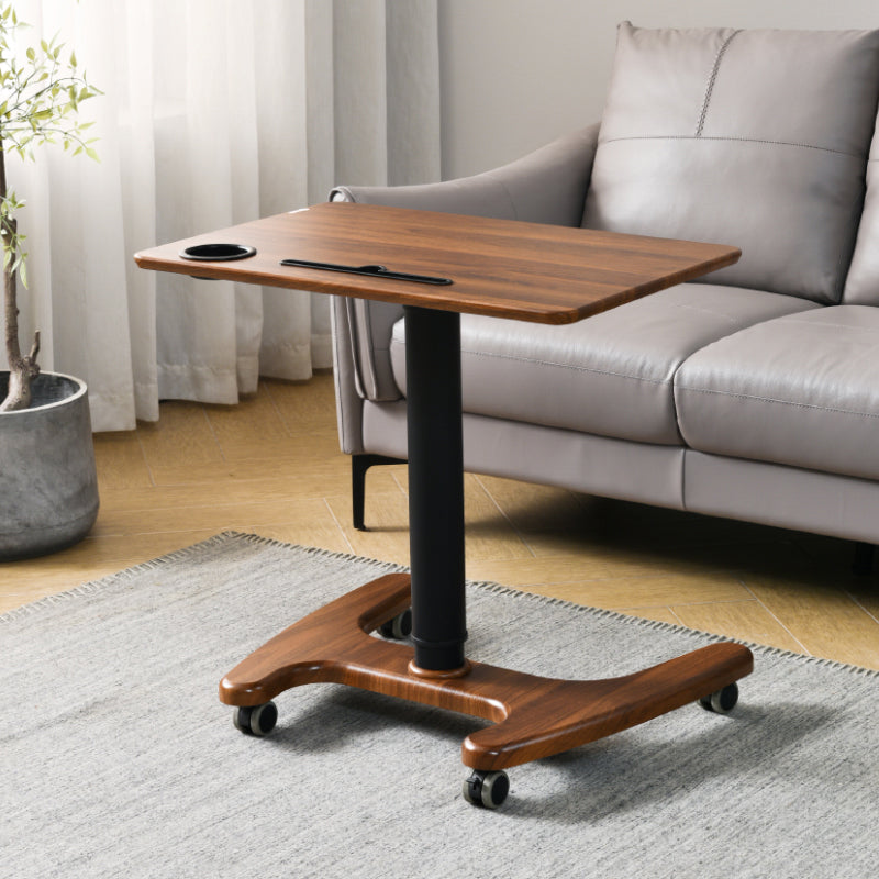 Scrivania rettangolare in piedi reversibile marrone/naturale scrittura di scrittura per ufficio