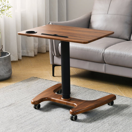 Scrivania rettangolare in piedi reversibile marrone/naturale scrittura di scrittura per ufficio