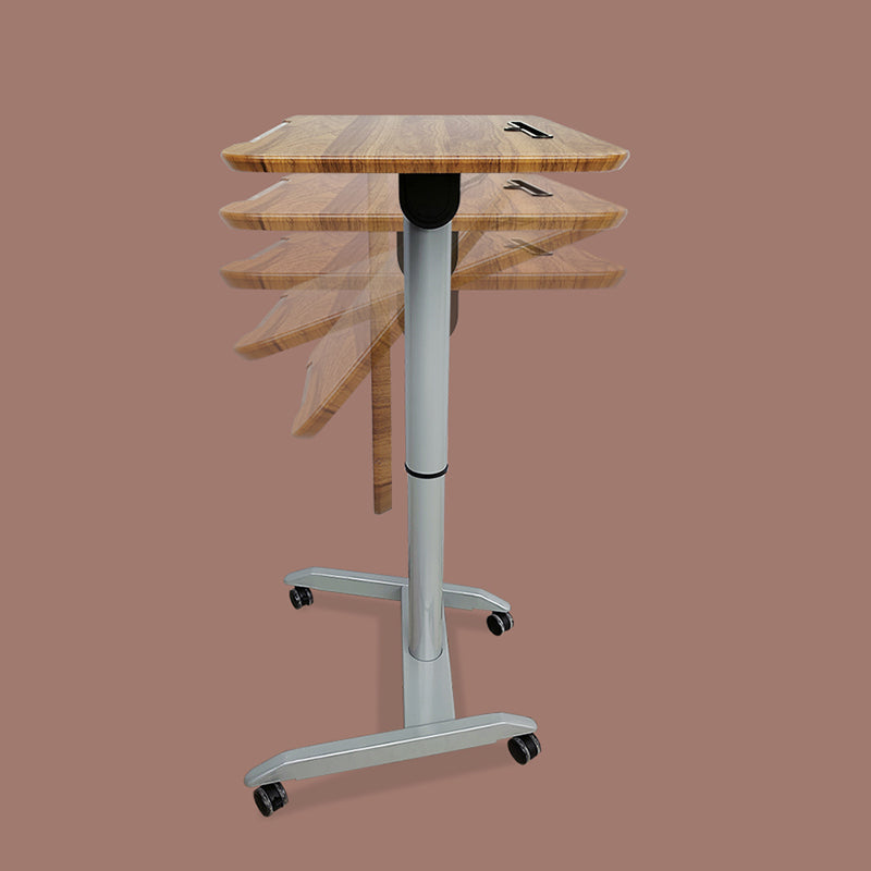 Scrivania in piedi a forma di rettangolare marrone/nero/bianco scrivanie per ufficio