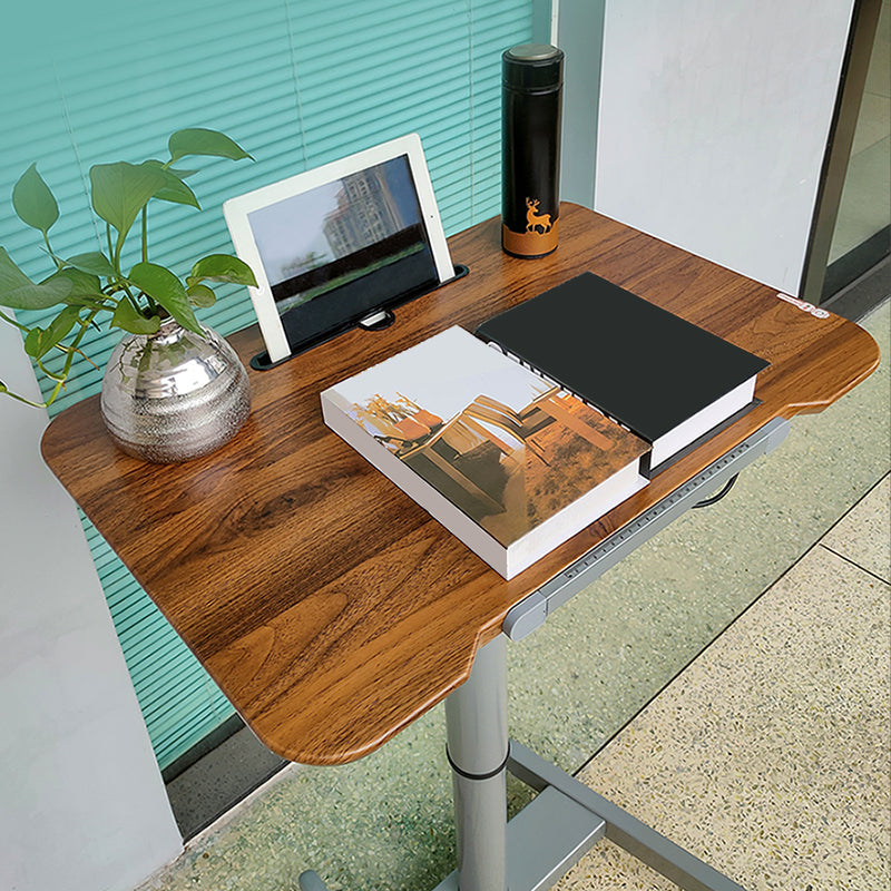 Scrivania in piedi a forma di rettangolare marrone/nero/bianco scrivanie per ufficio