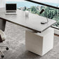 Moderner 29,53-Zoll großer Schreibtisch 2 Schubladen Stone Office Desk