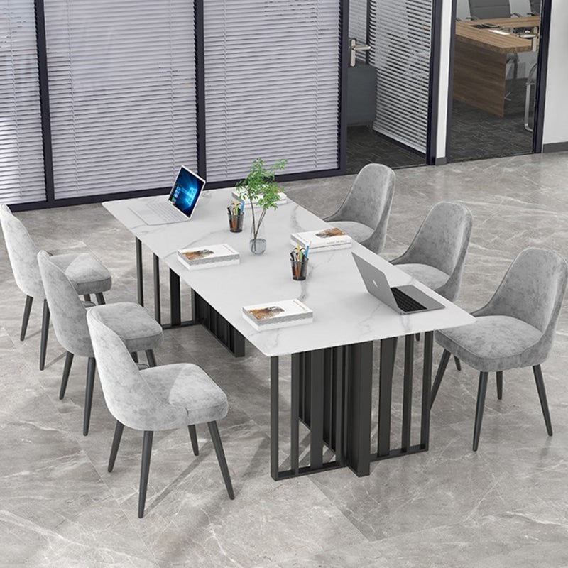 Scrivania rettangolare in pietra industriale 29,53 "Distanta da ufficio alta