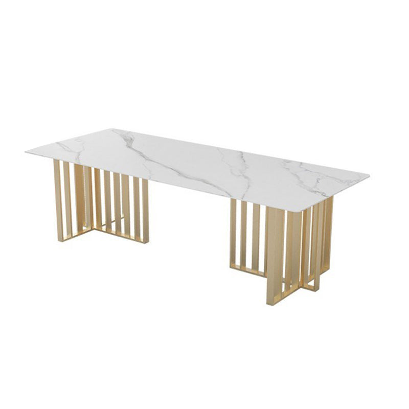 Scrivania rettangolare in pietra industriale 29,53 "Distanta da ufficio alta