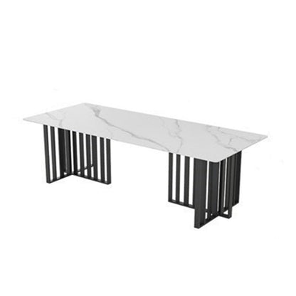 Scrivania rettangolare in pietra industriale 29,53 "Distanta da ufficio alta