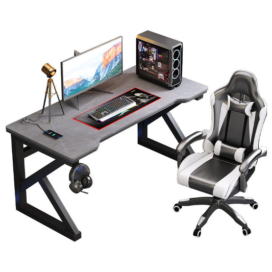 Industrial 23.62 "Distanta da gioco in pietra larga scrivania rettangolare