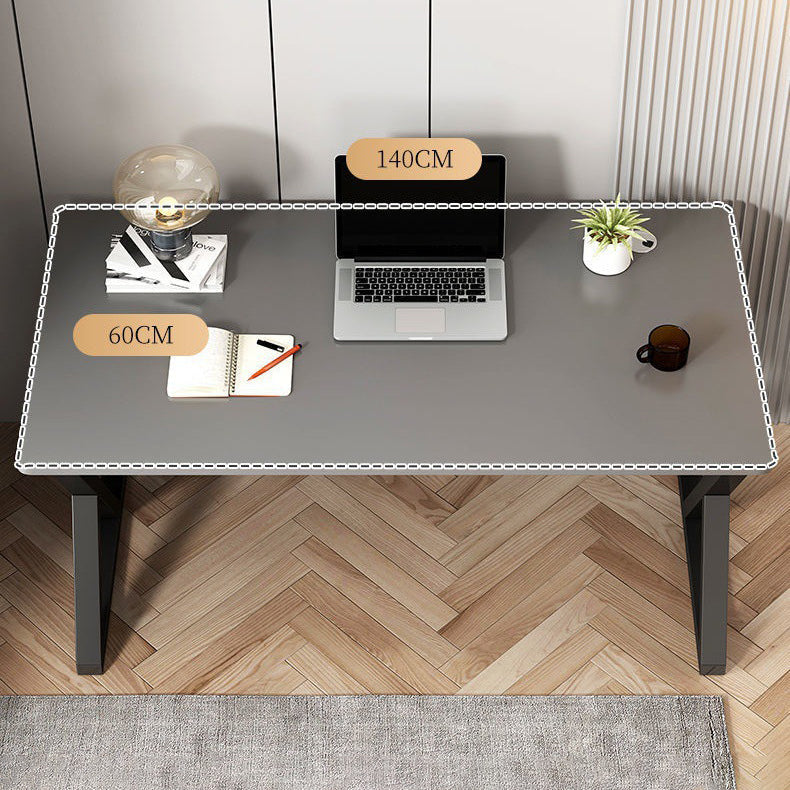 Modern Rectangular Computer Desk Wooden Black Gaming Desk with Black Legs Clearhalo 'furn' 'furn_office_desk' 'Furniture' 'Office Desks' 'Office Furniture' 'office_desk' 6795481