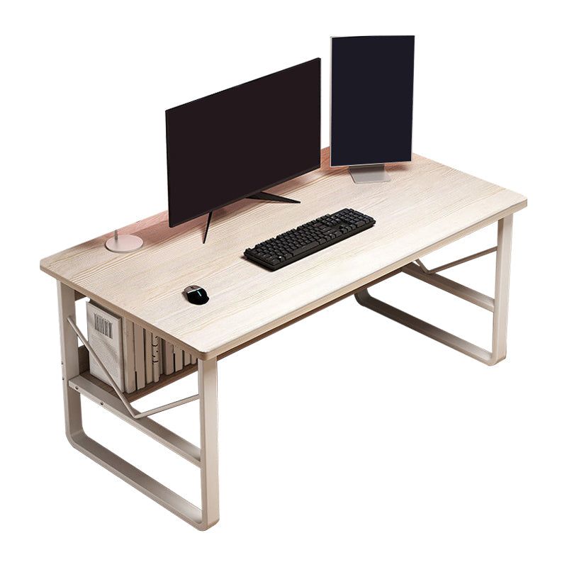 Modern Rectangular Computer Desk Wooden Black Gaming Desk with Black Legs 47.2"L x 23.6"W x 29.1"H White Natural Clearhalo 'furn' 'furn_office_desk' 'Furniture' 'Office Desks' 'Office Furniture' 'office_desk' 6795482