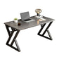 Modern Rectangular Computer Desk Wooden Black Gaming Desk with Black Legs 55.1"L x 23.6"W x 29.5"H Black Gray Clearhalo 'furn' 'furn_office_desk' 'Furniture' 'Office Desks' 'Office Furniture' 'office_desk' 6795488