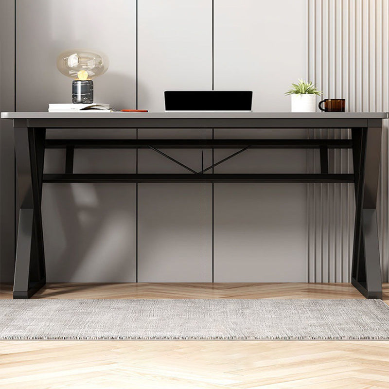 Modern Rectangular Computer Desk Wooden Black Gaming Desk with Black Legs Clearhalo 'furn' 'furn_office_desk' 'Furniture' 'Office Desks' 'Office Furniture' 'office_desk' 6795493
