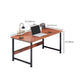 Modern Rectangular Computer Desk Wooden Black Gaming Desk with Black Legs Clearhalo 'furn' 'furn_office_desk' 'Furniture' 'Office Desks' 'Office Furniture' 'office_desk' 6795494