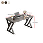 Modern Rectangular Computer Desk Wooden Black Gaming Desk with Black Legs Clearhalo 'furn' 'furn_office_desk' 'Furniture' 'Office Desks' 'Office Furniture' 'office_desk' 6795495