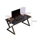 Modern Rectangular Computer Desk Wooden Black Gaming Desk with Black Legs Clearhalo 'furn' 'furn_office_desk' 'Furniture' 'Office Desks' 'Office Furniture' 'office_desk' 6795498