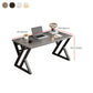 Modern Rectangular Computer Desk Wooden Black Gaming Desk with Black Legs Clearhalo 'furn' 'furn_office_desk' 'Furniture' 'Office Desks' 'Office Furniture' 'office_desk' 6795499
