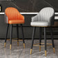 Glam Backrest Bar Stool Leather Counter Stool with Metal Legs Clearhalo 'Bar Furniture' 'Bar Stools' 'bar_stools' 'furn' 'furn_bar_stools' 'Furniture' 'Kitchen & Dining Furniture' 6795729