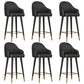 Glam Backrest Bar Stool Leather Counter Stool with Metal Legs Black 6 Piece Set Clearhalo 'Bar Furniture' 'Bar Stools' 'bar_stools' 'furn' 'furn_bar_stools' 'Furniture' 'Kitchen & Dining Furniture' 6795734