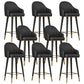 Glam Backrest Bar Stool Leather Counter Stool with Metal Legs Black 8 Piece Set Clearhalo 'Bar Furniture' 'Bar Stools' 'bar_stools' 'furn' 'furn_bar_stools' 'Furniture' 'Kitchen & Dining Furniture' 6795736