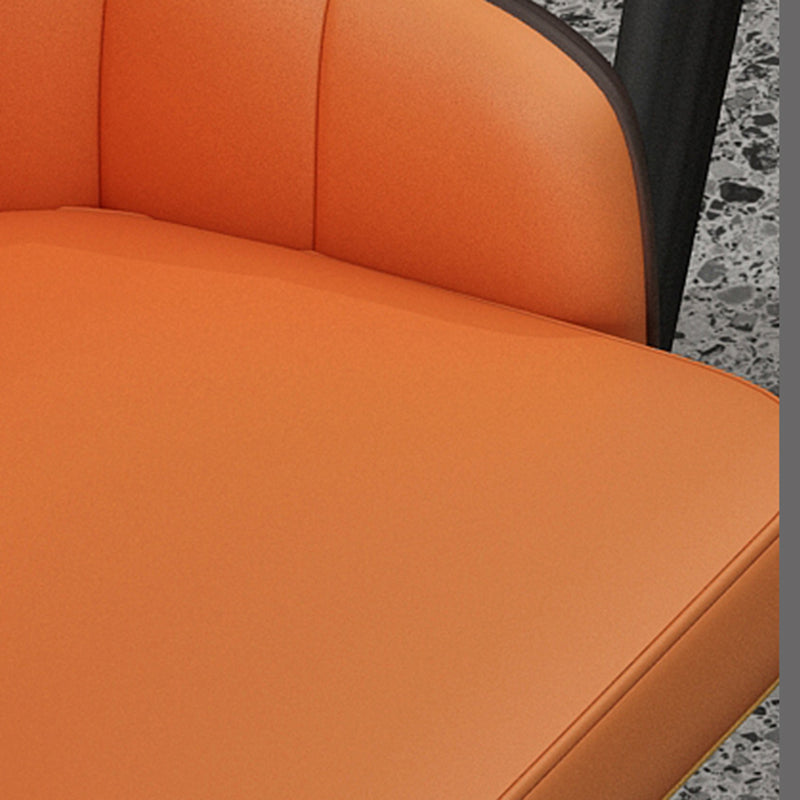 Glam Backrest Bar Stool Leather Counter Stool with Metal Legs Clearhalo 'Bar Furniture' 'Bar Stools' 'bar_stools' 'furn' 'furn_bar_stools' 'Furniture' 'Kitchen & Dining Furniture' 6795739