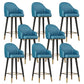 Glam Backrest Bar Stool Leather Counter Stool with Metal Legs Blue 8 Piece Set Clearhalo 'Bar Furniture' 'Bar Stools' 'bar_stools' 'furn' 'furn_bar_stools' 'Furniture' 'Kitchen & Dining Furniture' 6795759