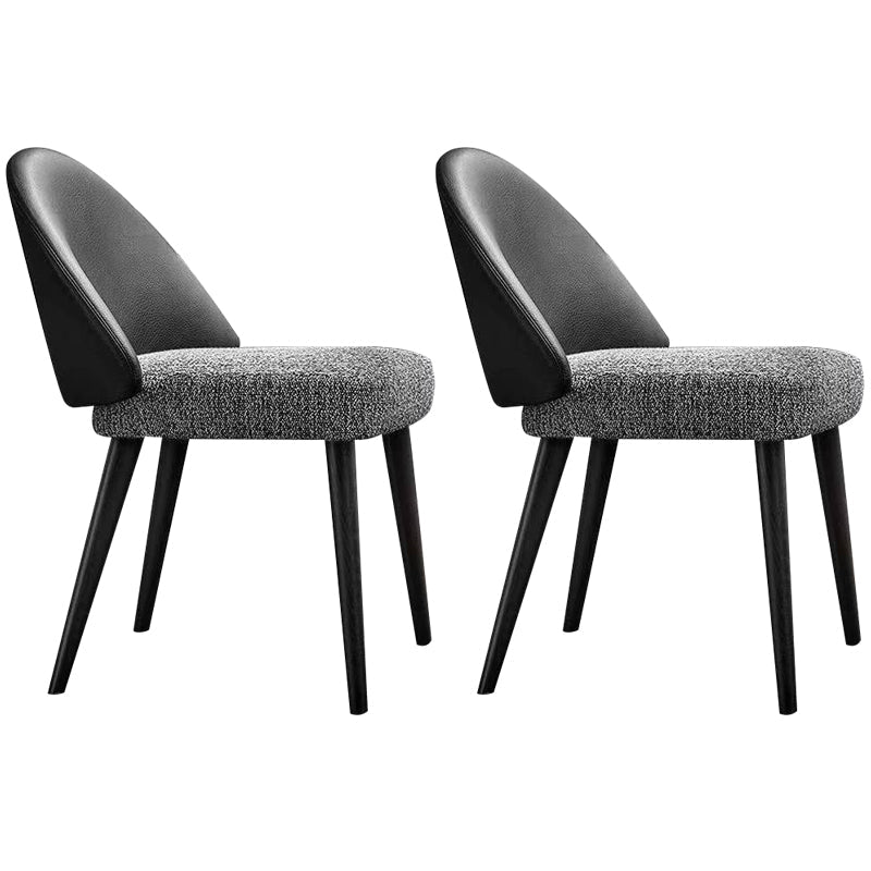 Eigentijdse keuken parsons stoel black metalen benen eetkamerstoel