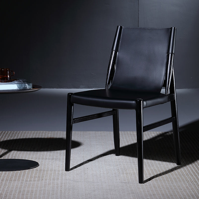 Eigentijdse keuken eetzijde stoel stoel armloze faux lederen eetkamerstoel
