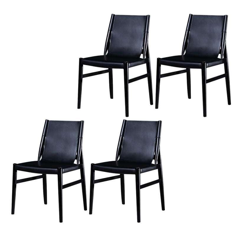 Eigentijdse keuken eetzijde stoel stoel armloze faux lederen eetkamerstoel