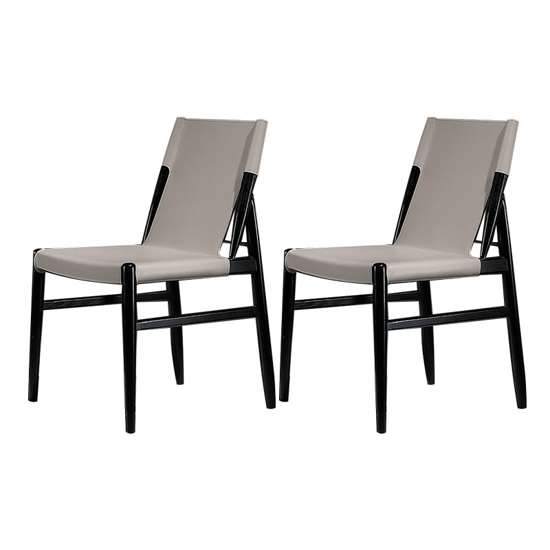 Eigentijdse keuken eetzijde stoel stoel armloze faux lederen eetkamerstoel