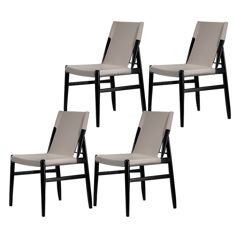 Eigentijdse keuken eetzijde stoel stoel armloze faux lederen eetkamerstoel