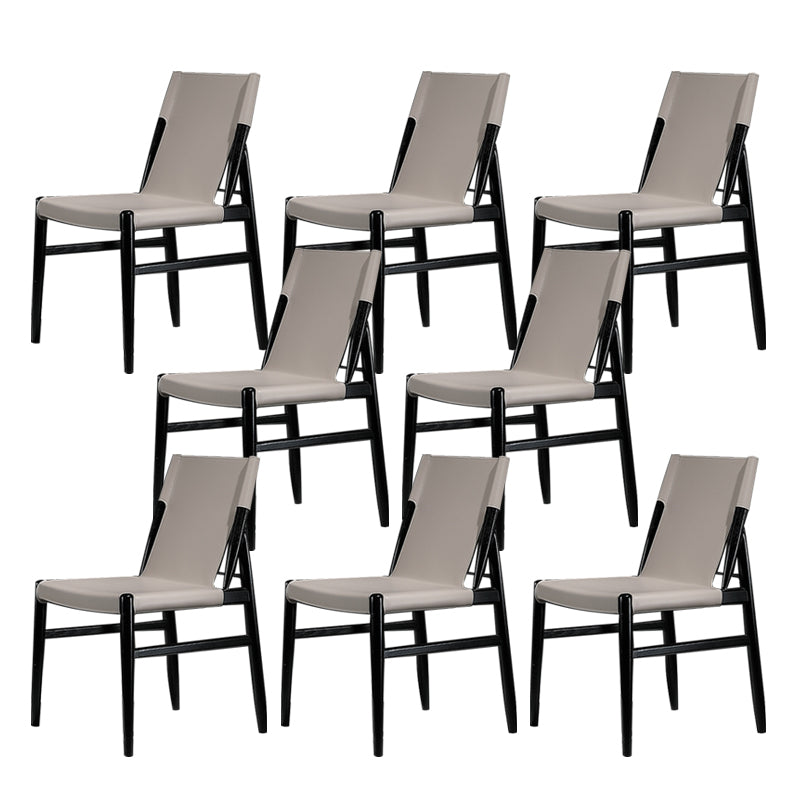 Eigentijdse keuken eetzijde stoel stoel armloze faux lederen eetkamerstoel