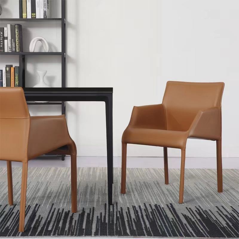 Kitchen Faux Leather Dining Chair Dining Room Upholstered Arm Chair Clearhalo 'Dining Chairs' 'Dining Tables & Seating' 'dining_chair' 'furn' 'furn_dining_chair' 'Furniture' 'Kitchen & Dining Furniture' 6796133