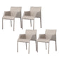 Kitchen Faux Leather Dining Chair Dining Room Upholstered Arm Chair Light Gray 4 Piece Set Clearhalo 'Dining Chairs' 'Dining Tables & Seating' 'dining_chair' 'furn' 'furn_dining_chair' 'Furniture' 'Kitchen & Dining Furniture' 6796137