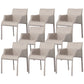 Kitchen Faux Leather Dining Chair Dining Room Upholstered Arm Chair Light Gray 8 Piece Set Clearhalo 'Dining Chairs' 'Dining Tables & Seating' 'dining_chair' 'furn' 'furn_dining_chair' 'Furniture' 'Kitchen & Dining Furniture' 6796140