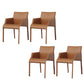 Kitchen Faux Leather Dining Chair Dining Room Upholstered Arm Chair Brown 4 Piece Set Clearhalo 'Dining Chairs' 'Dining Tables & Seating' 'dining_chair' 'furn' 'furn_dining_chair' 'Furniture' 'Kitchen & Dining Furniture' 6796143