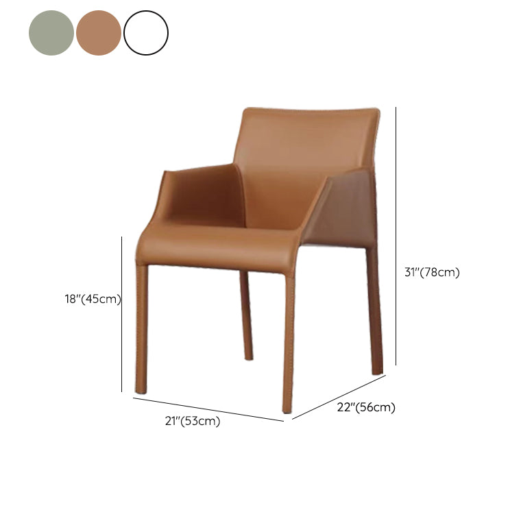 Kitchen Faux Leather Dining Chair Dining Room Upholstered Arm Chair Clearhalo 'Dining Chairs' 'Dining Tables & Seating' 'dining_chair' 'furn' 'furn_dining_chair' 'Furniture' 'Kitchen & Dining Furniture' 6796150