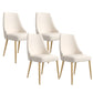 Glam Side Chair Dining Room Gold Legs Dining Armless Parsons Chair 4 Piece Set Clearhalo 'Dining Chairs' 'Dining Tables & Seating' 'dining_chair' 'furn' 'furn_dining_chair' 'Furniture' 'Kitchen & Dining Furniture' 6796175