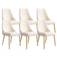 Glam Side Chair Dining Room Gold Legs Dining Armless Parsons Chair 6 Piece Set Clearhalo 'Dining Chairs' 'Dining Tables & Seating' 'dining_chair' 'furn' 'furn_dining_chair' 'Furniture' 'Kitchen & Dining Furniture' 6796177