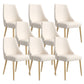 Glam Side Chair Dining Room Gold Legs Dining Armless Parsons Chair 8 Piece Set Clearhalo 'Dining Chairs' 'Dining Tables & Seating' 'dining_chair' 'furn' 'furn_dining_chair' 'Furniture' 'Kitchen & Dining Furniture' 6796179