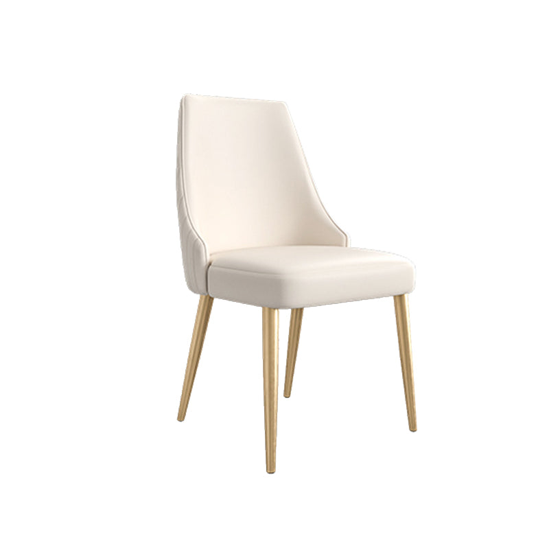 Glam Side Chair Dining Room Gold Legs Dining Armless Parsons Chair Clearhalo 'Dining Chairs' 'Dining Tables & Seating' 'dining_chair' 'furn' 'furn_dining_chair' 'Furniture' 'Kitchen & Dining Furniture' 6796180