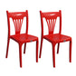 Slat Back Dining Side Chair Contemporary Plastic Dining Armless Chair