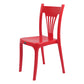 Slat Back Dining Side Chair Contemporary Plastic Dining Armless Chair