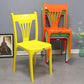 Slat Back Dining Side Chair Contemporary Plastic Dining Armless Chair