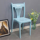Slat Back Dining Side Chair Contemporary Plastic Dining Armless Chair