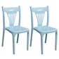 Slat Back Dining Side Chair Contemporary Plastic Dining Armless Chair